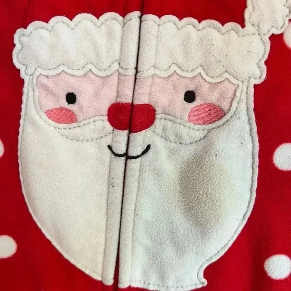 Carter’s Christmas/Santa  fleece footed blanket sleepers Size 4T